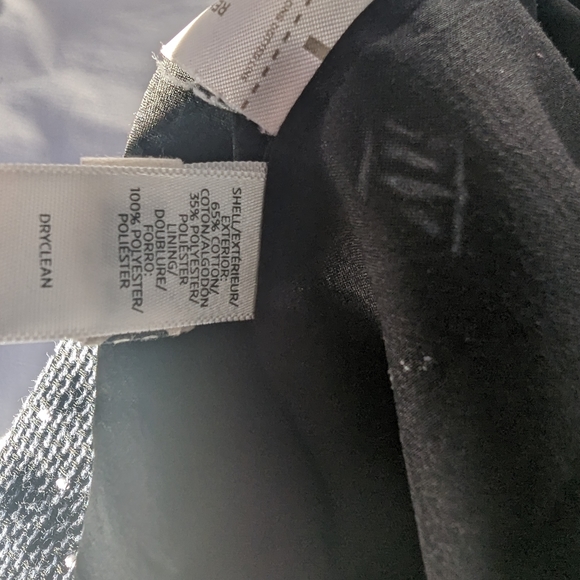 LOFT navy white polka dot skirt size 8 - Picture 3 of 5